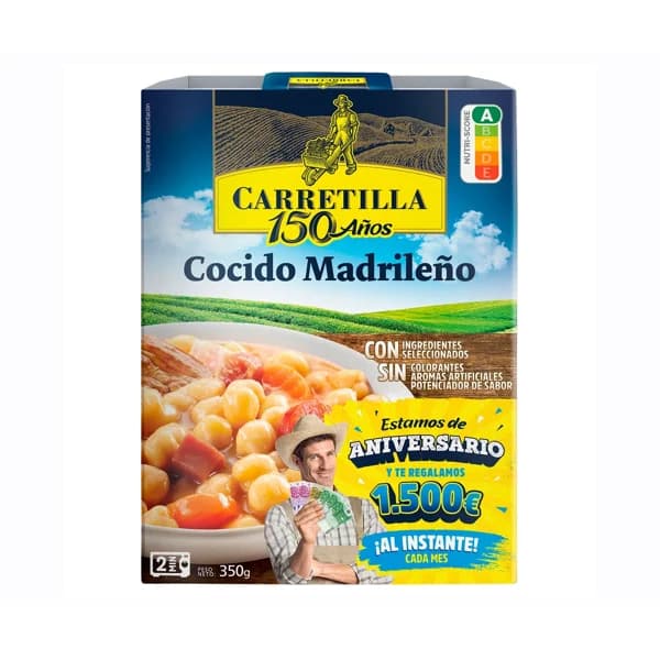 CARRETILLA Cocido madrileño especial para microondas 350 g. - 0.35 kg - Imagen del producto en Findit