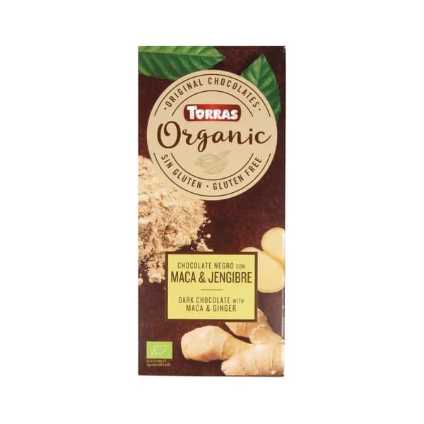 TORRAS Chocolate negro maca&jengibre ecológico TORRAS 100 g. - 0.1 kg - Imagen del producto en Findit