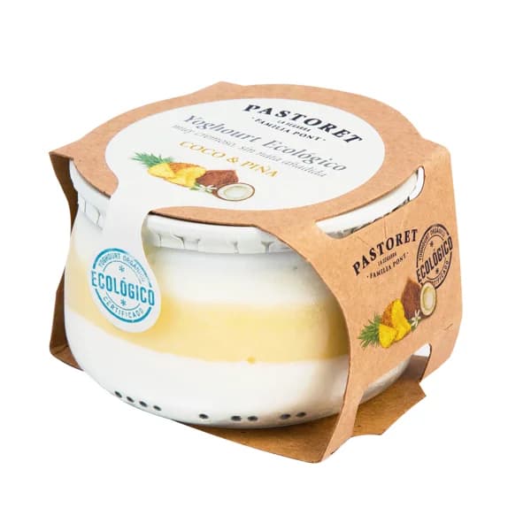 PASTORET Yogur de coco y piña, ecológico PASTORET, 135 g. - 0.14 kg - Imagen del producto en Findit