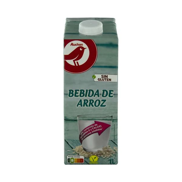 AUCHAN Bebida de arroz con alto contenido de calcio y vitamina D 1 l. Producto Alcampo - 1 l - Imagen del producto en Findit