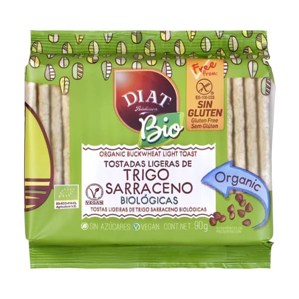 DIAT RADISSON Bio Tostadas ligeras de trigo sarraceno ecológico 90 g. - 0.09 kg - Imagen del producto en Findit