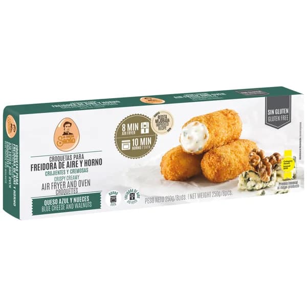 LA COCINA DE SENÉN Croquetas congeladas para horno y air fryer de queso azul y nueces 200 g. - 0.25 kg - Imagen del producto en Findit