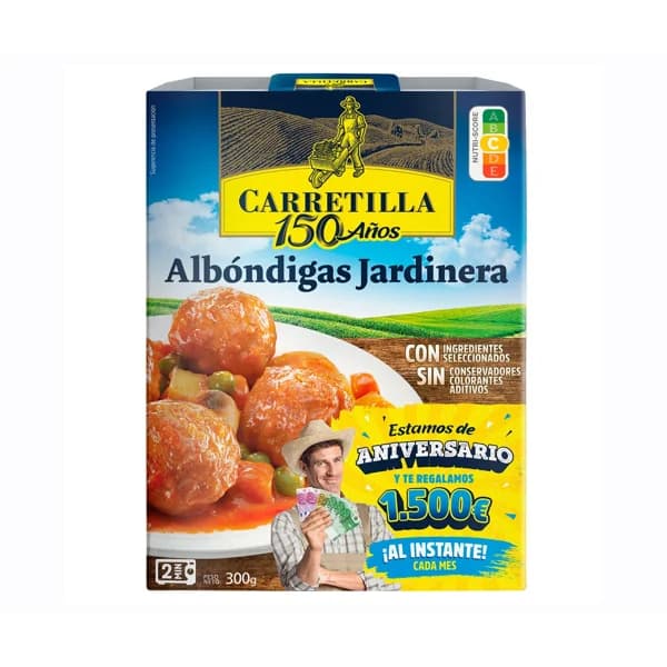 CARRETILLA Albóndigas a la jardinera 275 g. - 0.3 kg - Imagen del producto en Findit