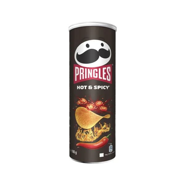 PRINGLES Patatas con forma de teja y sabor picante PRINGLES Hot & Spicy bote de 165 g. - 0.17 kg - Imagen del producto en Findit