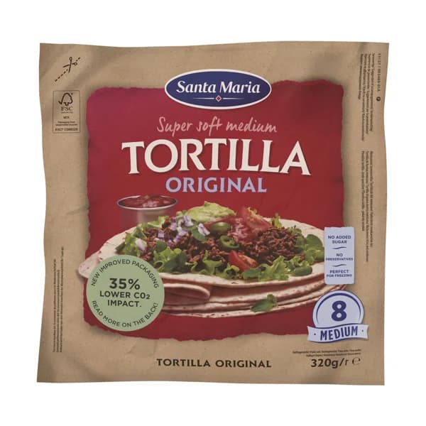 SANTA MARÍA Tortillas de trigo SANTA MARÍA 320 g. - 0.32 kg - Imagen del producto en Findit