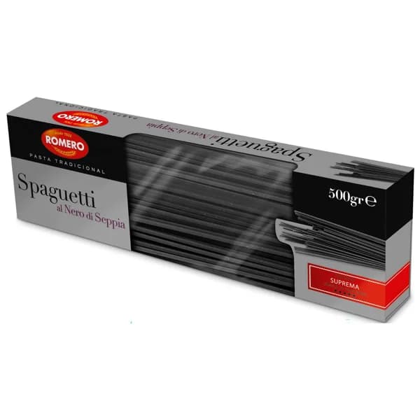 ROMERO Pasta espagueti tradicional al nero di seppia ROMERO 500 g. - 0.5 kg - Imagen del producto en Findit