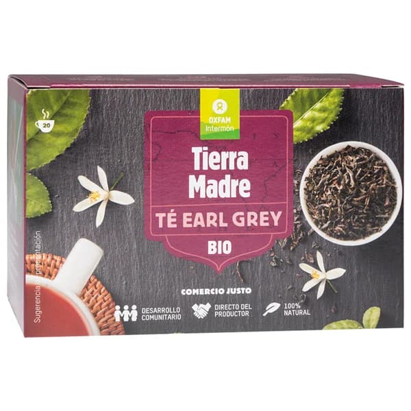 INTERMÓN OXFAM Te negro Earl Grey de agricultura ecológica INTERMÓN OXFAM TIERRA MADRE 40 g. - 1 ud - Imagen del producto en Findit