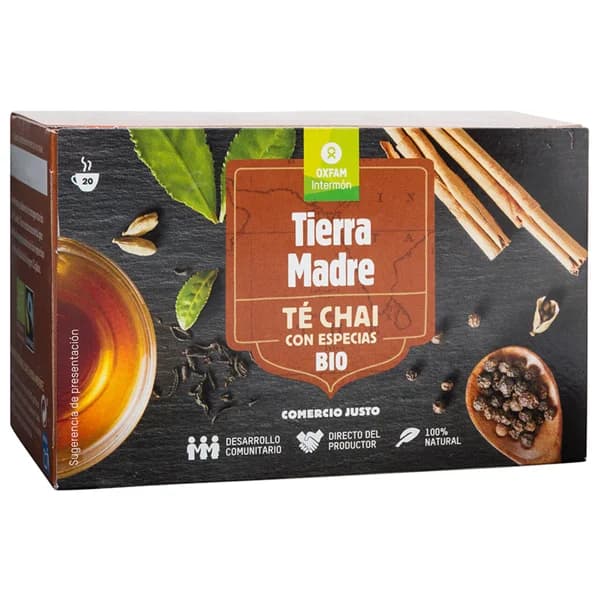 INTERMÓN OXFAM Té Chai con especias ecológico INTERMÓN OXFAM TIERRA MADRE 40 g. - 1 ud - Imagen del producto en Findit