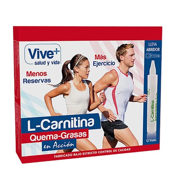 VIVE+ SALUD Y VIDA Complemento alimenticio con edulcorante a base de L-Carnitina líquida 12 uds. 120 ml. - 0.12 l - Imagen del producto en Findit