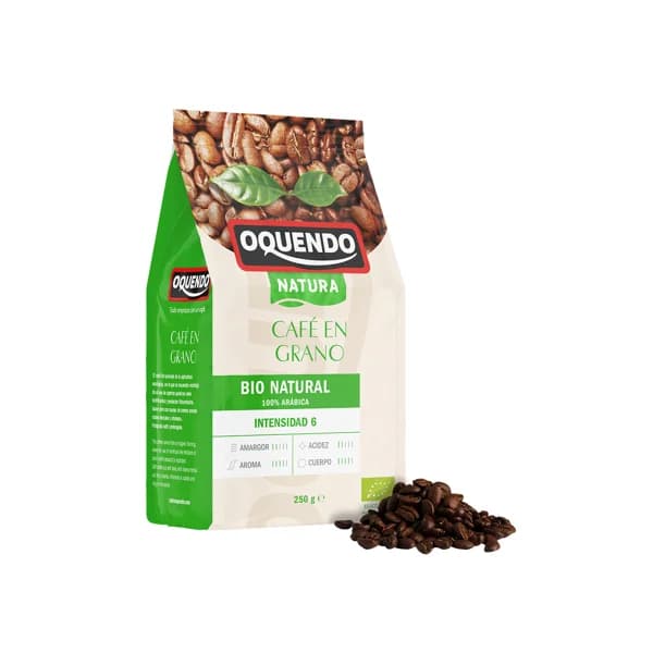 OQUENDO Café en grano de agricultura ecológica 100% arábica 250 g. - 0.25 kg - Imagen del producto en Findit