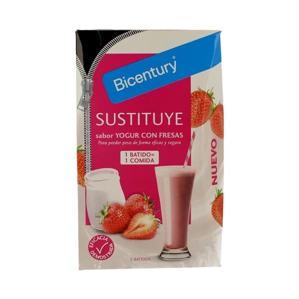 BICENTURY Batido con sabor a yogur con fresas Sustituye de BICENTURY 225 g. - 0.23 kg - Imagen del producto en Findit