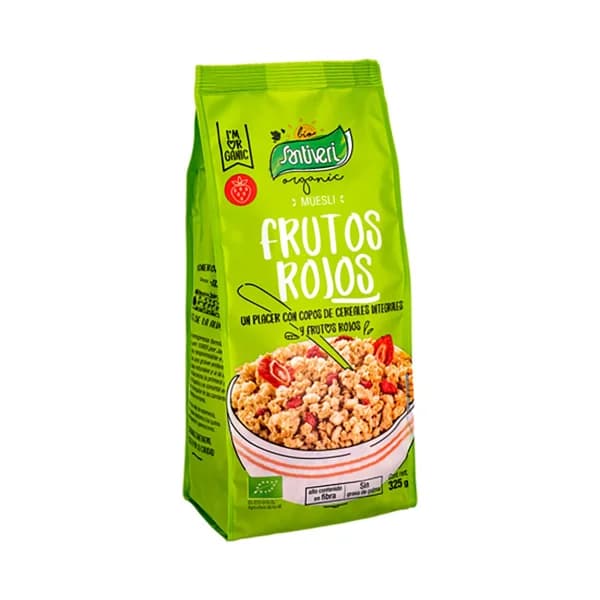 SANTIVERI Muesli crujiente con frutos rojos de agricultura ecológica SANTIVERI 325 g. - 0.33 kg - Imagen del producto en Findit