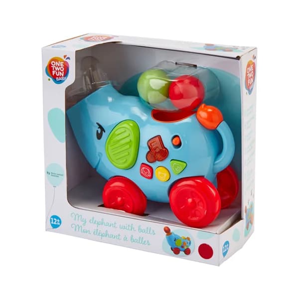 Elefante andarín lanzabolas musical, Baby ONE TWO FUN ALCAMPO. - 1 ud - Imagen del producto en Findit