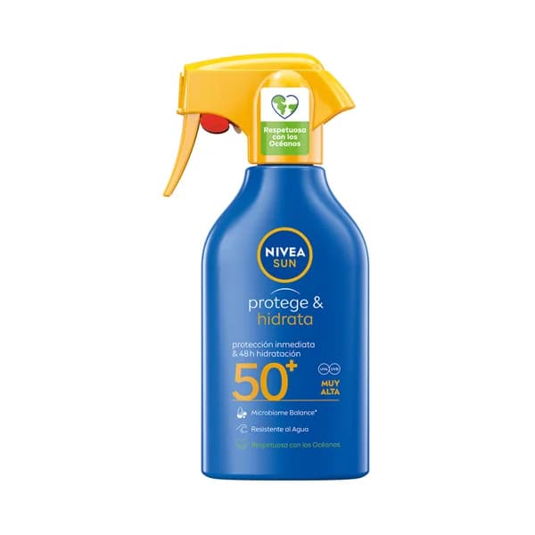NIVEA Sun Protector solar en spray con acción protectora e hidratante y factor protección 50+ (muy alto) protege & hidrata 270 ml. - 0.27 l - Imagen del producto en Findit