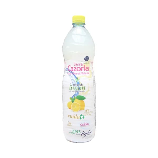 CAZORLA Agua mineral con zumo de limón sin azúcares añadidos botella 1,25 l. - 1.25 l - Imagen del producto en Findit
