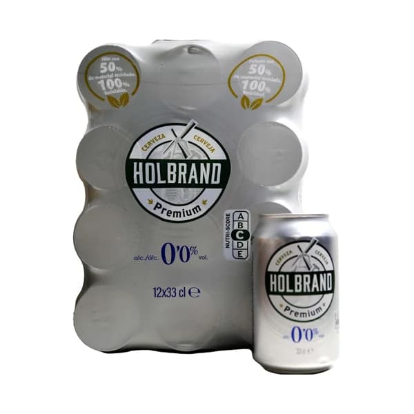 HOLBRAND Cerveza sin alcohol  pack de 12 latas de 33 centilitros. - 3.96 l - Imagen del producto en Findit