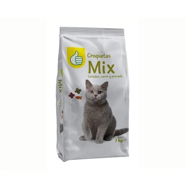 PRODUCTO ECONÓMICO ALCAMPO Pienso para gato cereales, carne y pescado en forma de croquetas PRODUCTO ECONÓMICO ALCAMPO 7 kg. - 7 kg - Imagen del producto en Findit