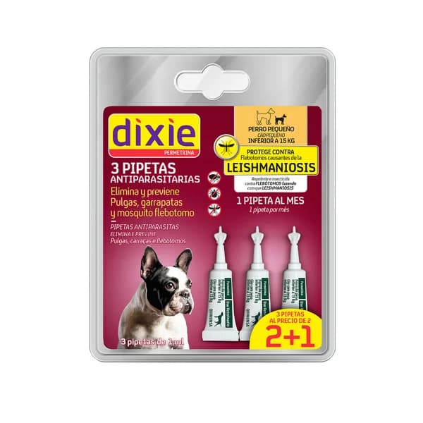 DIXIE Pipetas insecticidas para perros  2 uds. 1 ml - 1 ud - Imagen del producto en Findit
