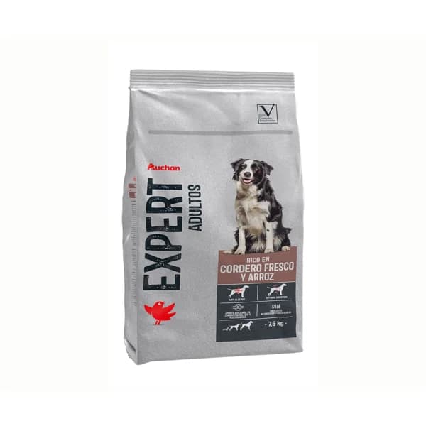 PRODUCTO ALCAMPO Pienso premium para perro a base de cordero y arroz AUCHAN EXPERT saco de 7,5 kg. - 7.5 kg - Imagen del producto en Findit
