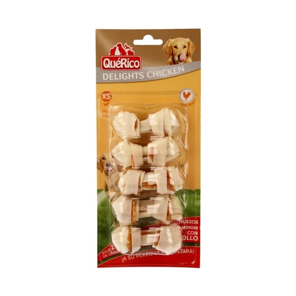 QUÉRICO Huesos masticables con pollo para perros entre 2 y 12 kilogr, QUÉRICO 5 uds. - 0.06 kg - Imagen del producto en Findit