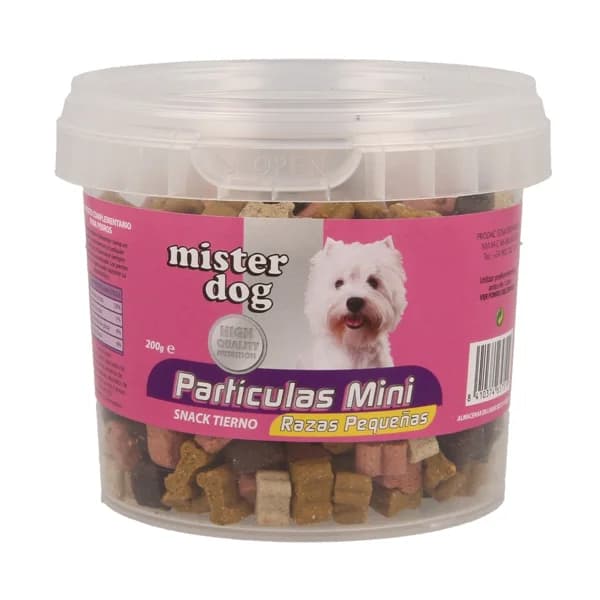 MISTER DOG Bocaditos sabor a carne tiernos para perros de talla pequeña MISTER DOG PARTÍCULAS MINI 200 gr. - 0.2 kg - Imagen del producto en Findit