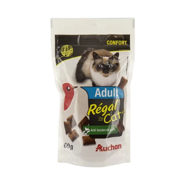 PRODUCTO ALCAMPO Snack premium para gatos adultos con control de bolas de pelo AUCHAN EXPERT 60 g. - 0.06 kg - Imagen del producto en Findit
