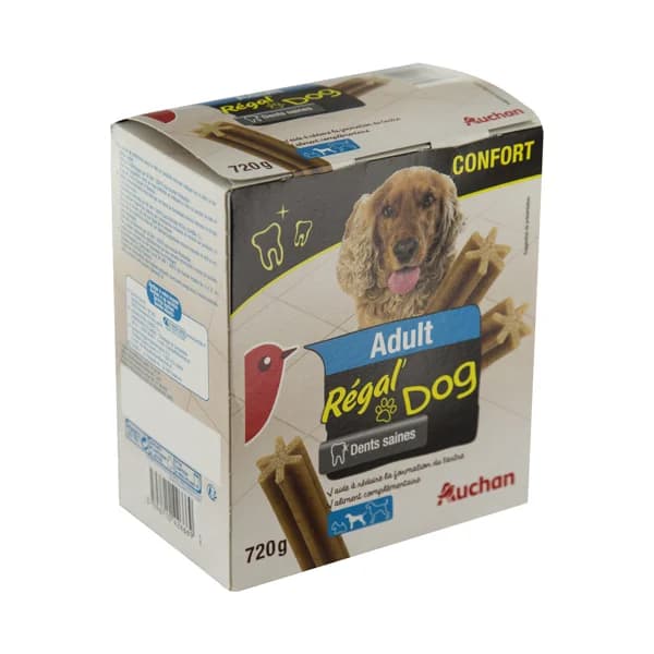 PRODUCTO ALCAMPO Snacks dental para perros adultos talla mediana AUCHAN EXPERT DENTAL CARE 28 uds. 720 g. - 0.72 kg - Imagen del producto en Findit
