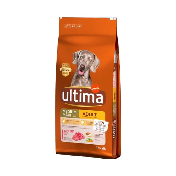 ULTIMA Pienso para perros adultos a base de buey, arroz y cereales integrales ÚLTIMA ADULT12 kg. - 12 kg - Imagen del producto en Findit