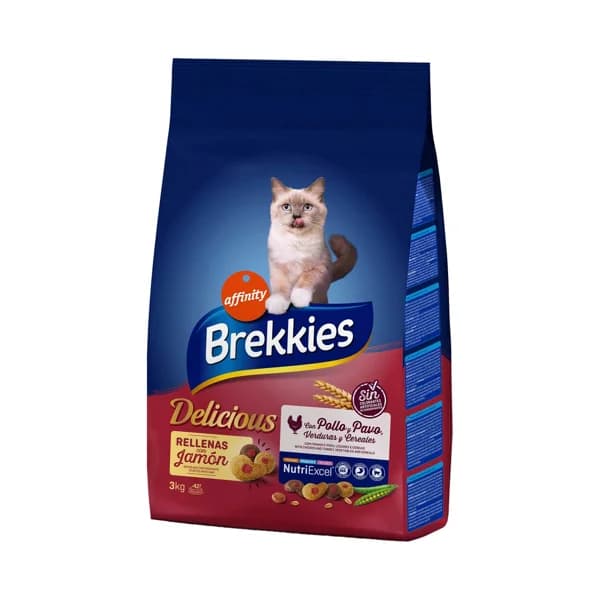 BREKKIES Pienso para gatos a base de aves y verduras BREKKIES DELICIOUS 3 kg. - 3 kg - Imagen del producto en Findit