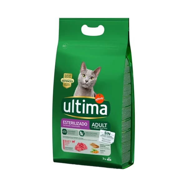 ULTIMA Pienso para gatos esterilizados a base de buey, cebada y cereales ULTIMA AFFINITY bolsa 3 kg. - 3 kg - Imagen del producto en Findit