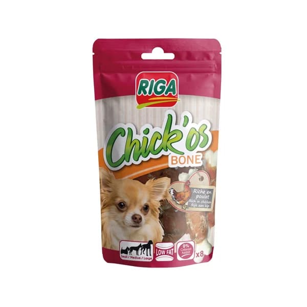 RIGA Bocaditos con sabor a pollo para perros RIGA CHICK'OS BONE 80 g- - 0.08 kg - Imagen del producto en Findit