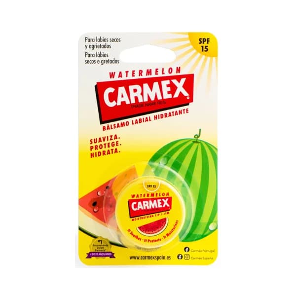 CARMEX Protector labial hidratante con sabor a sandía, con FPS 15, CARMEX 7,5 g. - 1 ud - Imagen del producto en Findit