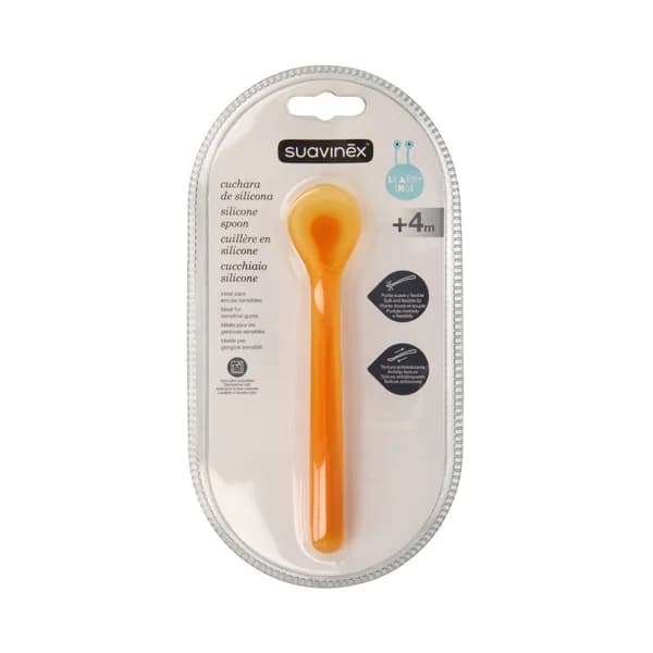 SUAVINEX Cuchara de silicona para bebés con encías sensibles, a partir de 4 meses SUAVINEX. - 1 ud - Imagen del producto en Findit