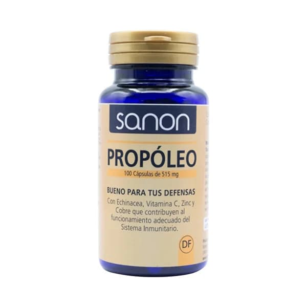 SANON Complemento alimenticio a base de Propóleo, especies vegetales, vitaminas y minerales SANON 100 Cápsulas. - 1 ud - Imagen del producto en Findit