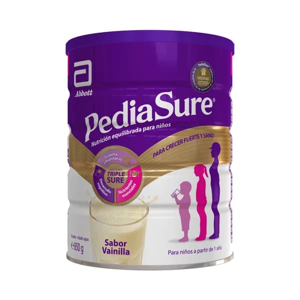 PEDIASURE Complemento alimenticio con sabor a vainilla para niños a partir de 1 año 850 g. - 0.85 kg - Imagen del producto en Findit
