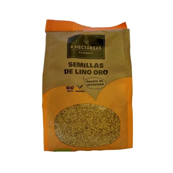 4 HECTÁREAS Bio Semillas de lino dorado 250 g - 0.25 kg - Imagen del producto en Findit