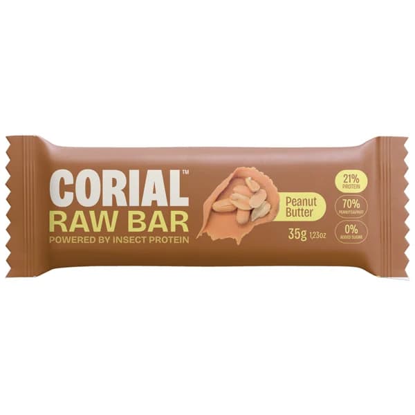 CORIAL Barrita datiles, crema de cacahuete y larvas de gusano de la harina 35 g. - 1 ud - Imagen del producto en Findit