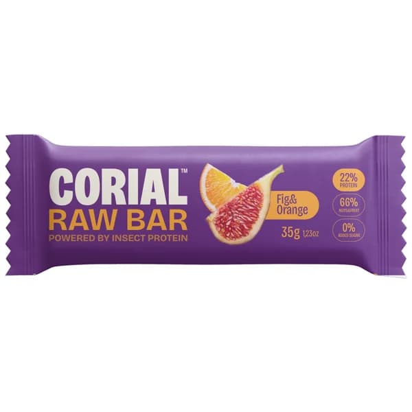CORIAL Barrita de higo, almendras, avena, larvas gusano de la harina y naranja 35 g. - 1 ud - Imagen del producto en Findit