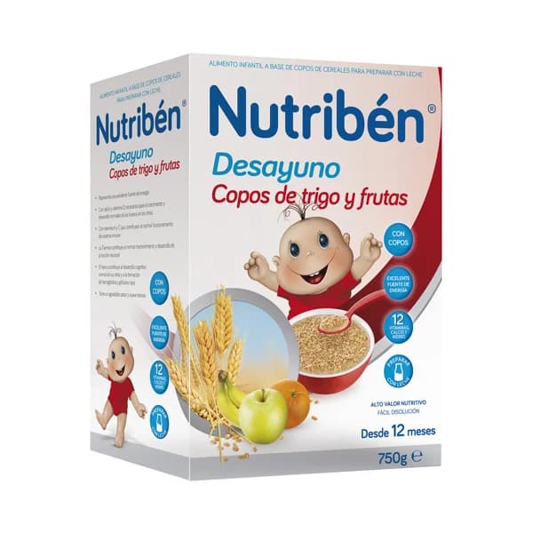 NUTRIBÉN Papilla en polvo a base de copos de trigo y frutas, desde los 12 meses NUTRIBÉN Desayuno 750 g. - 0.75 kg - Imagen del producto en Findit