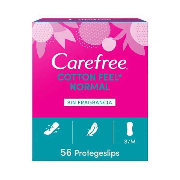 CAREFREE Protege slips normales, sin fragancia CAREFREE Cotton 56 uds. - 1 ud - Imagen del producto en Findit