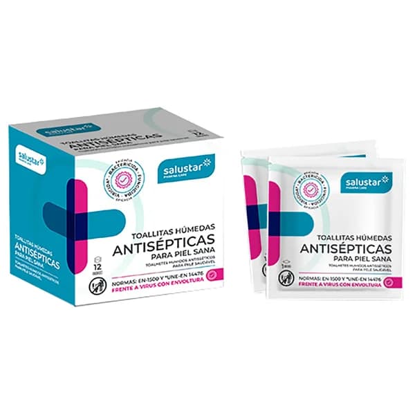SALUSTAR Toallitas húmedas antisépticas para piel sana 12 uds. - 1 ud - Imagen del producto en Findit