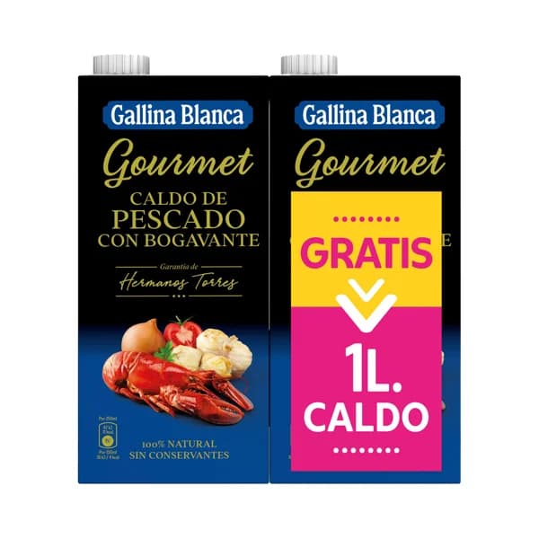 GALLINA BLANCA Caldo gourmet de rape y bogavante 1 l. - 1 l - Imagen del producto en Findit