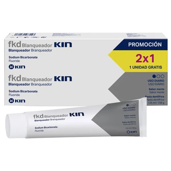 KIN Pasta de dientes blanqueadora de uso diario y sabor a menta KIN Fkd 2 x 125 ml. - 0.13 l - Imagen del producto en Findit
