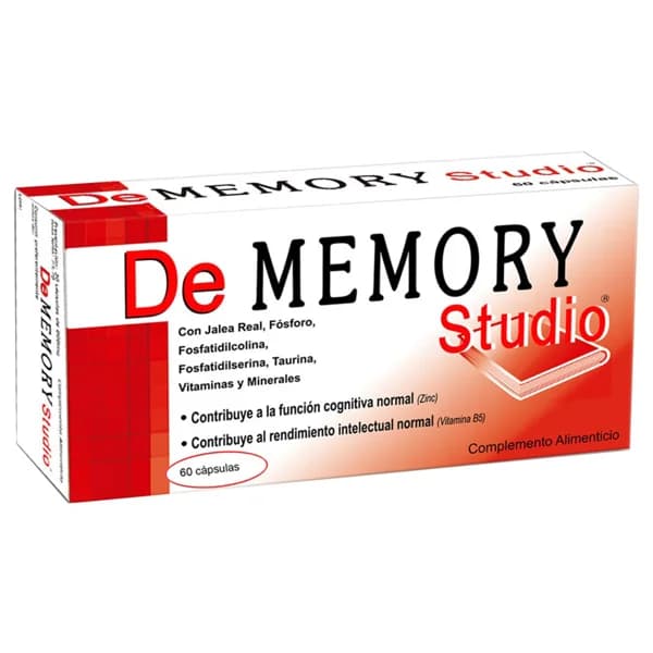 DE MEMORY Complemento alimenticio que ayuda al normal rendimiento intelectual DE MEMORY Studio 60 cápsulas. - 1 ud - Imagen del producto en Findit