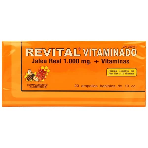 REVITAL Complemento alimenticio con jalea real y vitaminas REVITAL 20 uds 400 gr - 0.2 l - Imagen del producto en Findit
