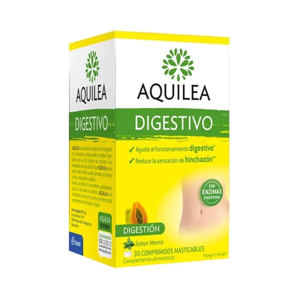 AQUILEA Comprimidos masticables con sabor a menta que ayuda al funcionamiento digestivo AQUILEA Digestivo 30 uds. - 1 ud - Imagen del producto en Findit