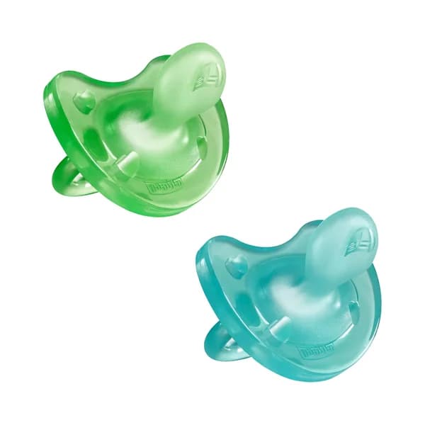 CHICCO Chupetes de silicona con tetinas anatómicas, para bebés de 6 a 16 meses CHICCO Physio soft 2 uds. - 1 ud - Imagen del producto en Findit