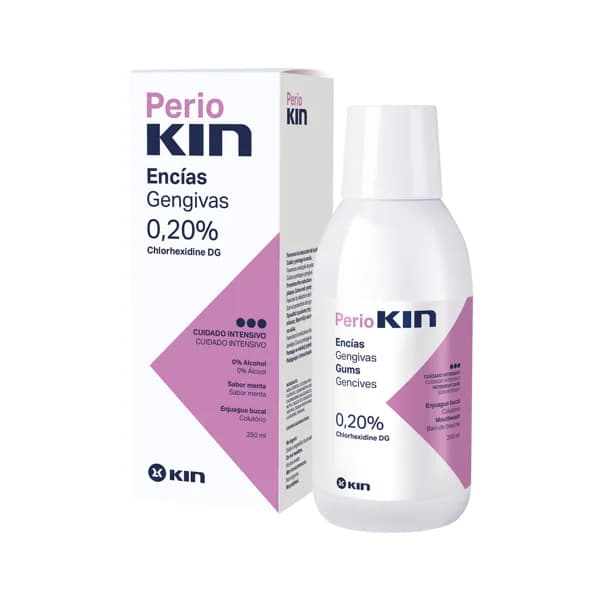 KIN Enjuague bucal acción anti placa bacteriana, especial para higiene periodontal y periimplantaria KIN Perio 250 ml. - 0.25 l - Imagen del producto en Findit