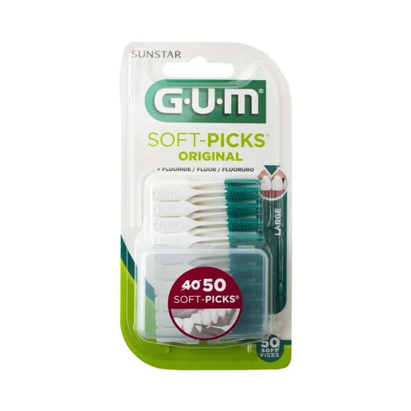 GUM Palillos interdentales grandes con flúor GUM Soft-picks original 50 uds. - 1 ud - Imagen del producto en Findit