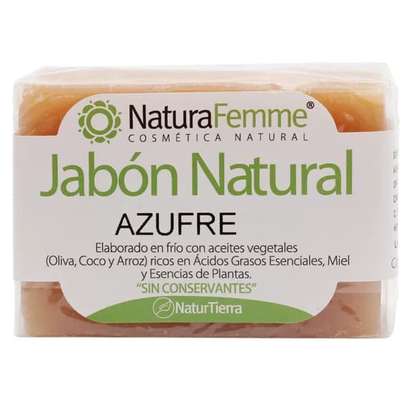 NATURTIERRA Pastilla de jabón natural de azufre, realizado sin conservantes NATURTIERRA 100 g. - 0.1 kg - Imagen del producto en Findit